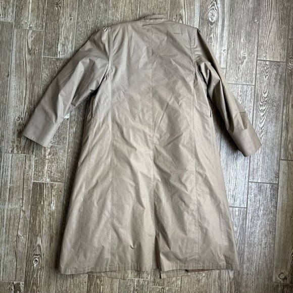 Vintage London Fog Maincoat 16 Reg‎ Tan Trench Coat Removable Liner 60s No Belt - Picture 12 of 12